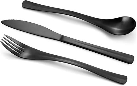 vesta 24 piece boxed stainless steel cutlery set|Bysta 24 Piece Black Silverware Set, Knife Fork .